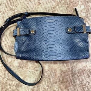 Henri Bendel Carlyle Small Snakeskin Leather Crossbody Bag